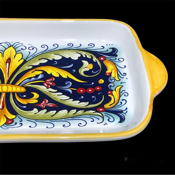 Beautiful Italian Appetizer Tray Ceramic Serving Dish - Picture 4 of 6